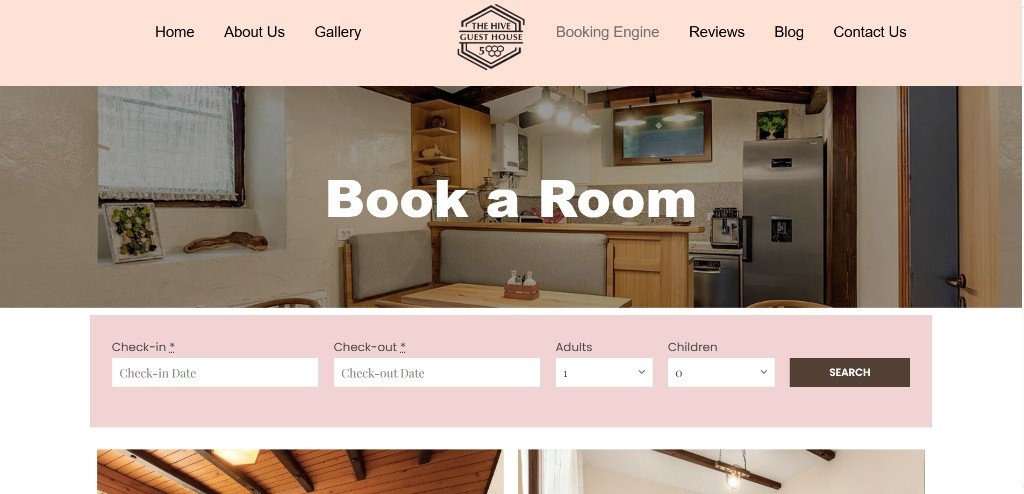 The Hive Guest House room booking page