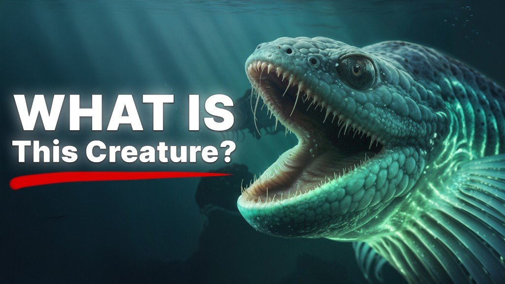 Underwater creature YouTube thumbnail design